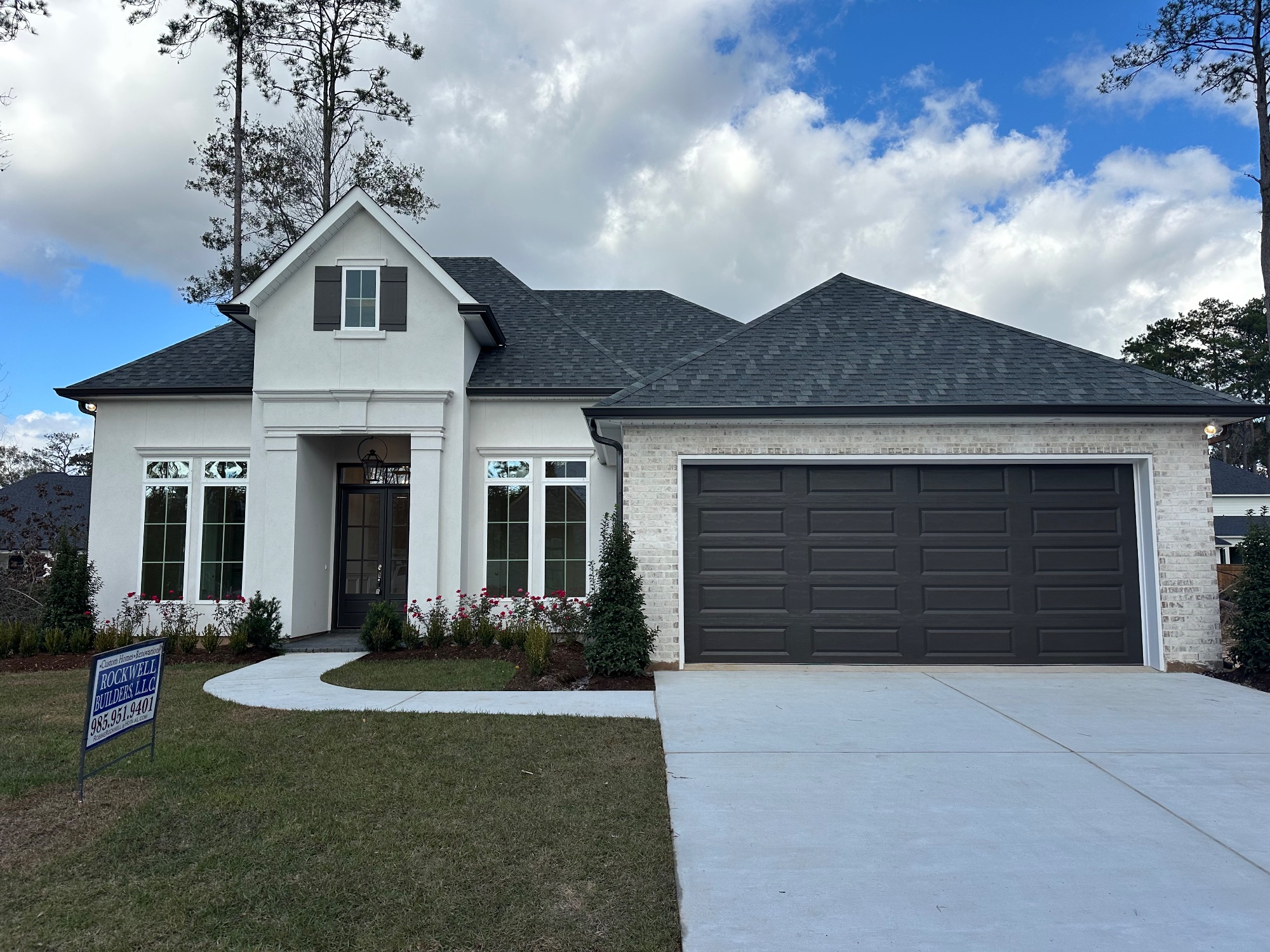 Luxury brick home with elegant design